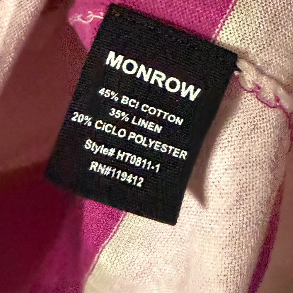 NWT‎ MONROW Striped Long Sleeve Sweater Sz L. (TXA947) - Picture 5 of 6